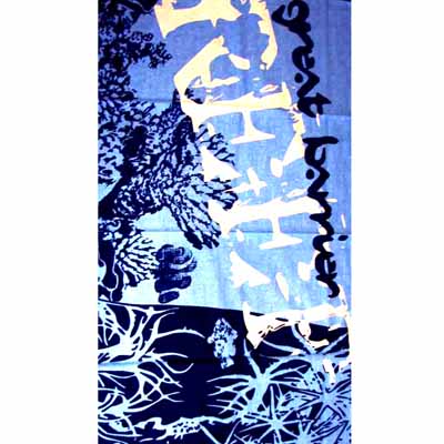 Great Barrier Reef Blue Tea Towel